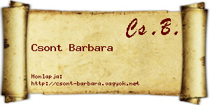 Csont Barbara névjegykártya