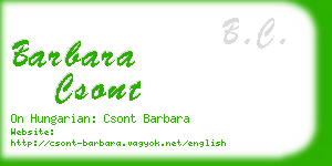 barbara csont business card